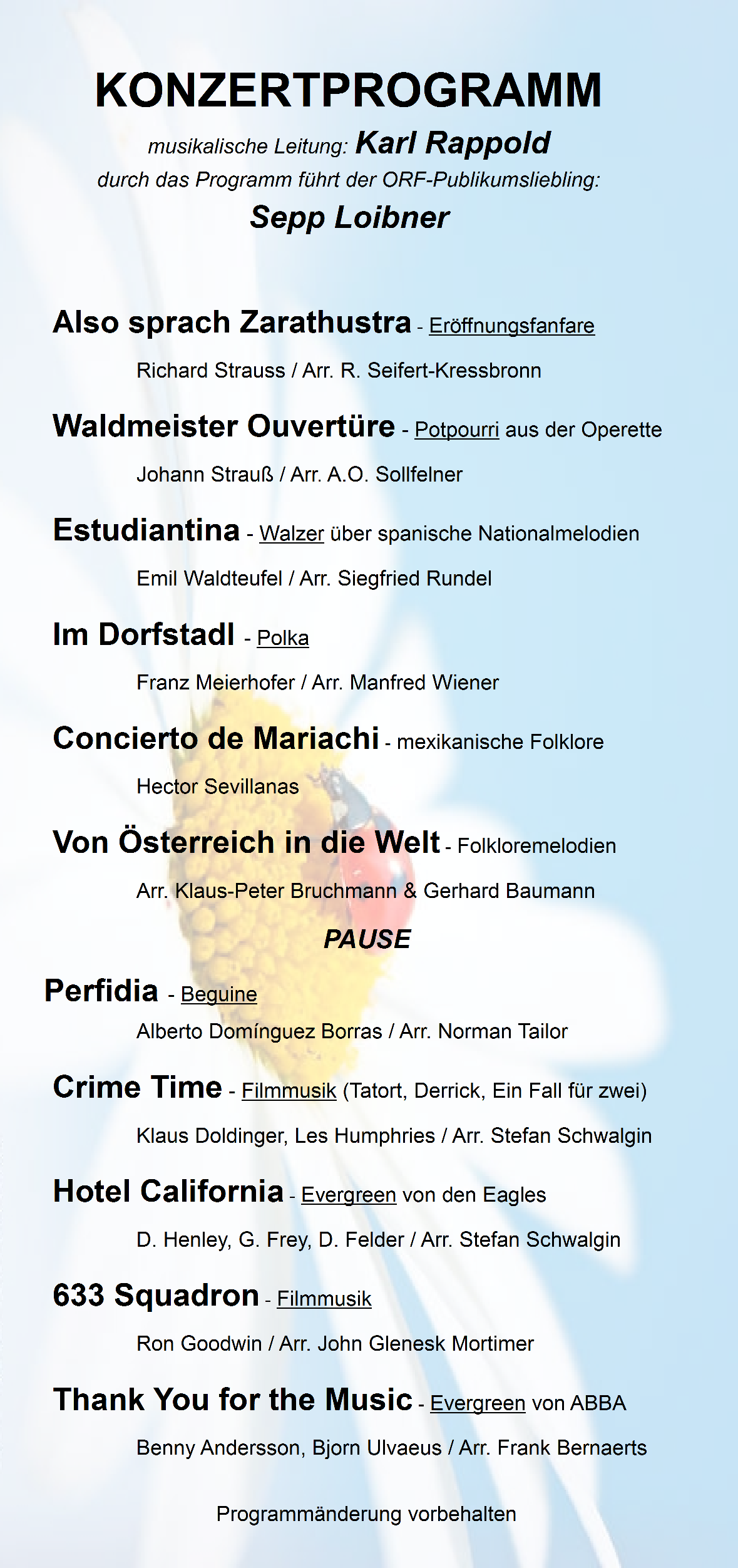 Konzert 2013 Programm